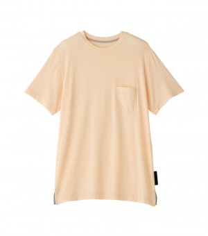 Beige Onitsuka Tiger T Shirts | 89675-EVWF