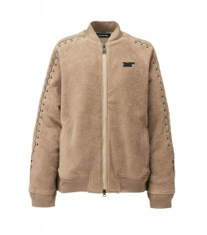 Beige / Black Onitsuka Tiger Jackets | 70483-TDIQ