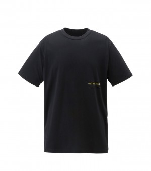 Black Onitsuka Tiger Graphic T Shirts | 93517-UDZH