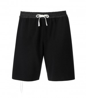 Black Onitsuka Tiger Knit Shorts | 24819-BNQK