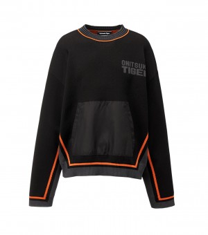 Black Onitsuka Tiger Knit Tops | 52069-TKES