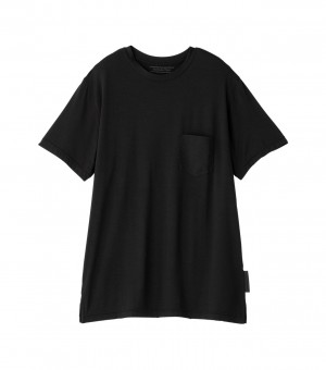 Black Onitsuka Tiger T Shirts | 68710-IXVH