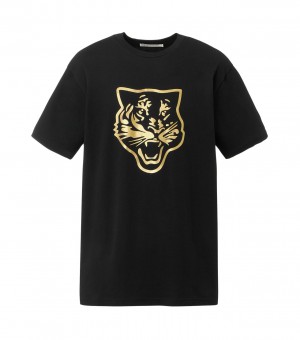 Black / Gold Onitsuka Tiger Logo Graphic T | 98140-VFLU