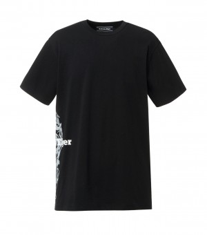 Black / Grey Onitsuka Tiger T Shirts | 17680-XYBN