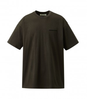 Dark Grey Onitsuka Tiger Graphic T Shirts | 42517-ASFK