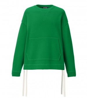 Green Onitsuka Tiger Ls Knit Tops | 24013-NVJS