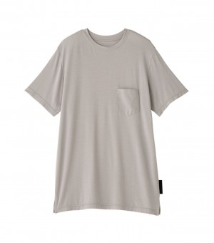 Grey Onitsuka Tiger T Shirts | 29107-QOZP