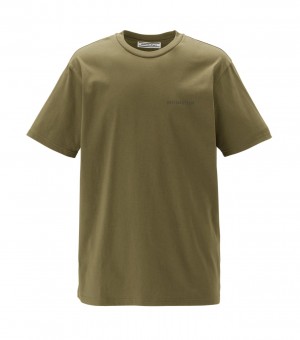 Khaki Onitsuka Tiger Graphic T Shirts | 56782-ATMF