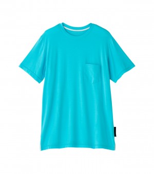 Light Blue Onitsuka Tiger T Shirts | 98537-PMXS