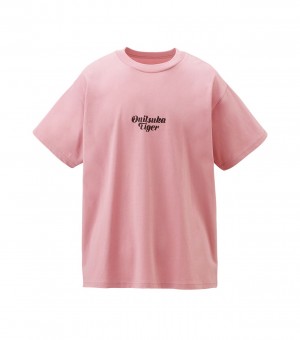 Light Pink Onitsuka Tiger Graphic T Shirts | 83027-XIUO