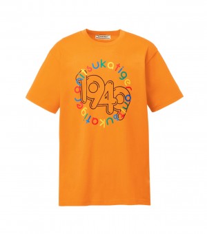 Orange Onitsuka Tiger T Shirts | 30724-GBUO