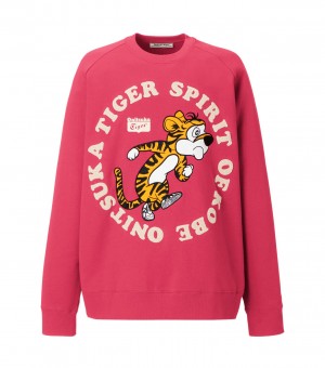 Pink Onitsuka Tiger Sweat Tops | 84569-ZIAV