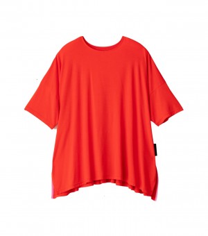 Red Onitsuka Tiger T Shirts | 50361-RMKD