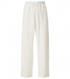 White Onitsuka Tiger Knit Pants | 43962-LOSF