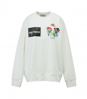 White Onitsuka Tiger Sweat Tops | 69250-GPOF