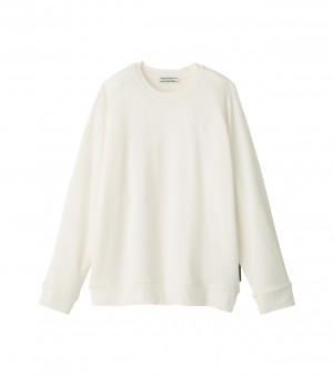 White Onitsuka Tiger Sweatshirts | 08153-EZDB