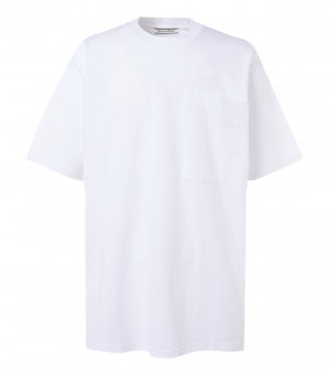 White Onitsuka Tiger T Shirts | 06387-JFYI