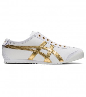 White / Gold Onitsuka Tiger Mexico 66 Slip-On | 20351-PTCO