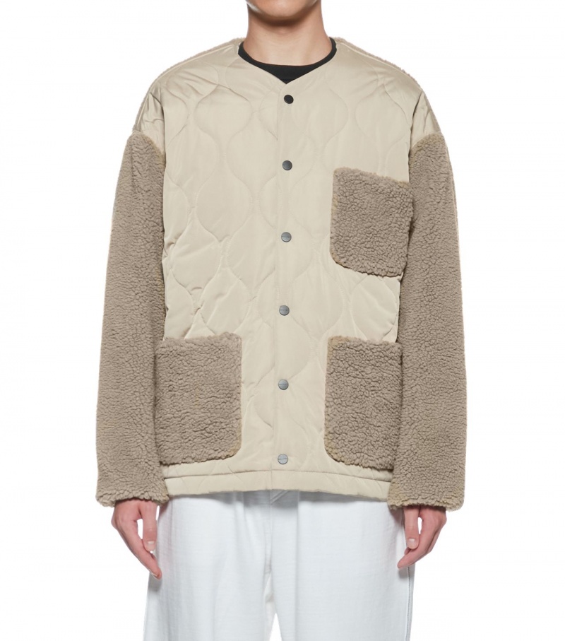 Beige Onitsuka Tiger Jackets | 65234-PGSY