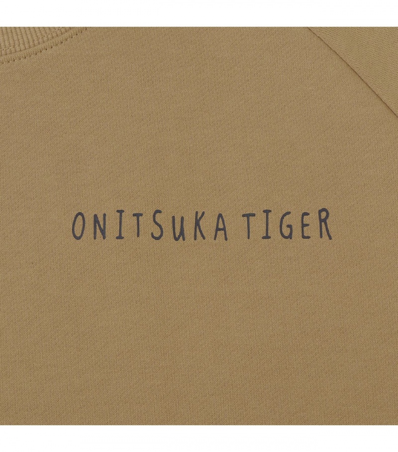 Beige Onitsuka Tiger Sweat Tops | 04739-FPLM