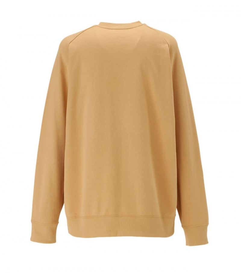 Beige Onitsuka Tiger Sweat Tops | 50839-OQPA