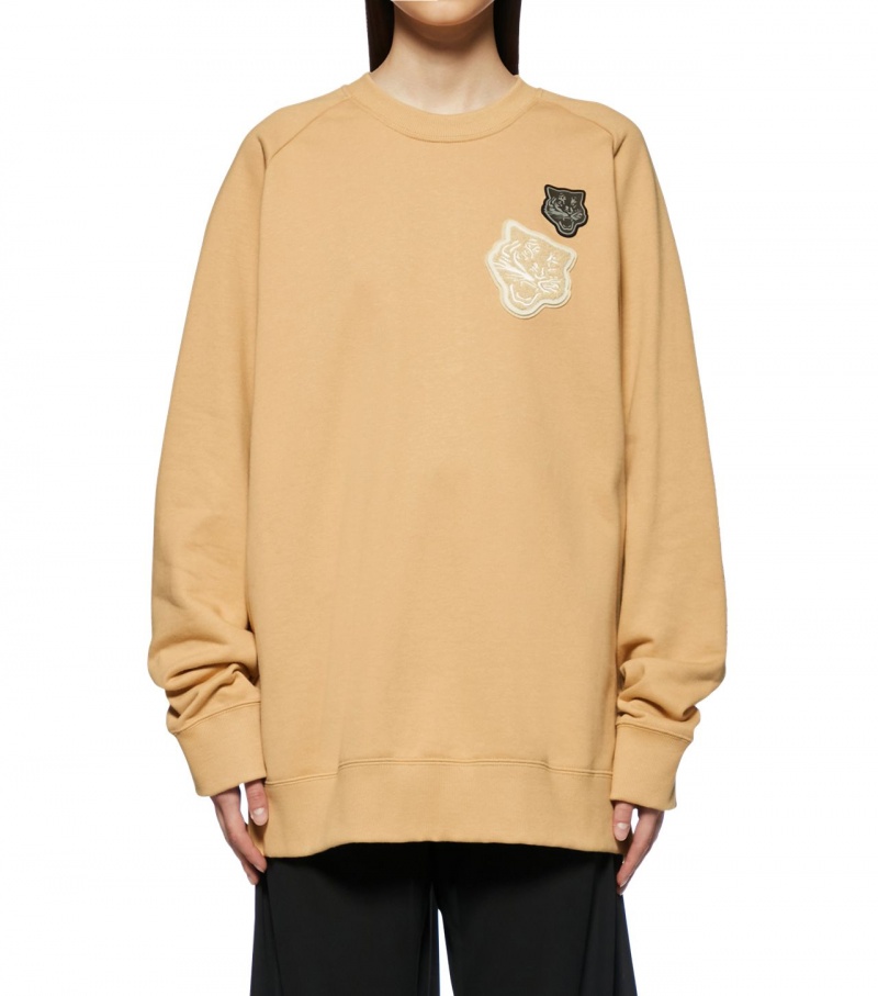 Beige Onitsuka Tiger Sweat Tops | 50839-OQPA