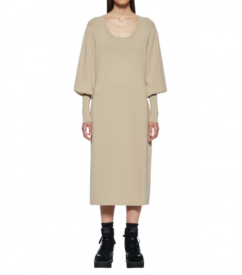 Beige Onitsuka Tiger Ws Knit Dress | 75249-POBR