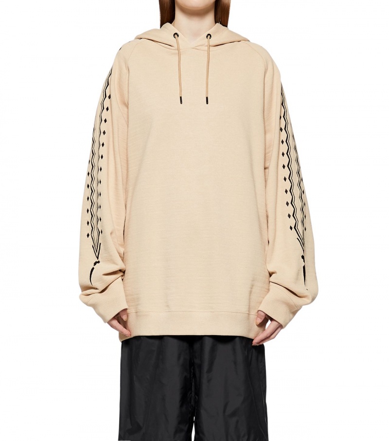 Beige / Black Onitsuka Tiger Hoodie | 17204-KJLN