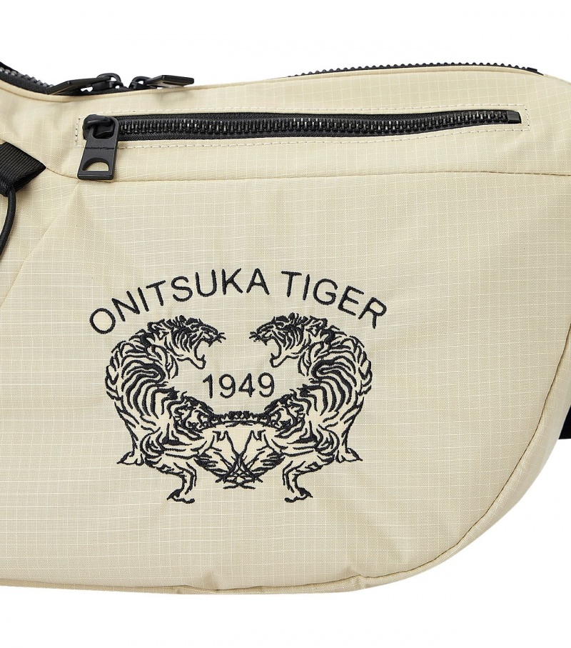 Beige / Black Onitsuka Tiger Messenger Bag | 95620-IPUS