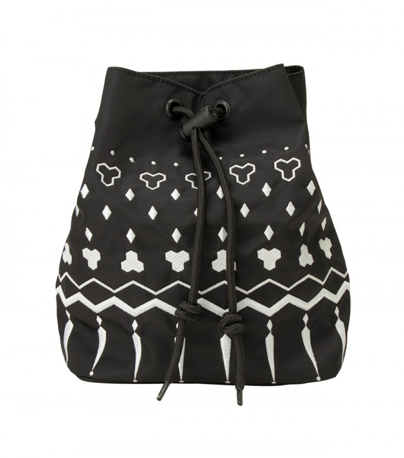 Black Onitsuka Tiger Drawstring Bag | 42978-GSWV