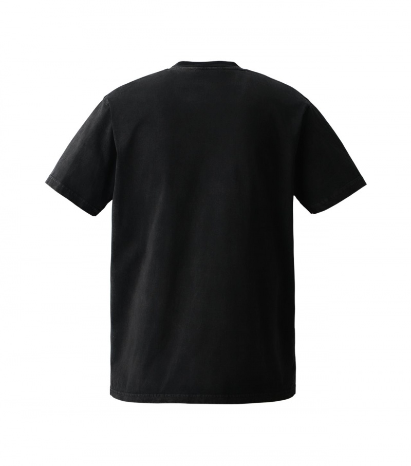 Black Onitsuka Tiger Graphic T Shirts | 79468-WVBP