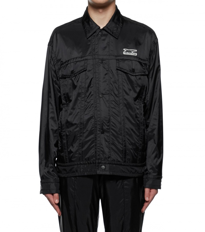 Black Onitsuka Tiger Jackets | 20954-LBKR