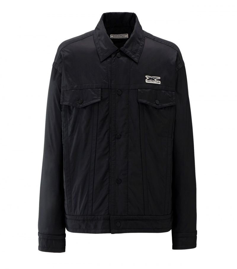 Black Onitsuka Tiger Jackets | 20954-LBKR