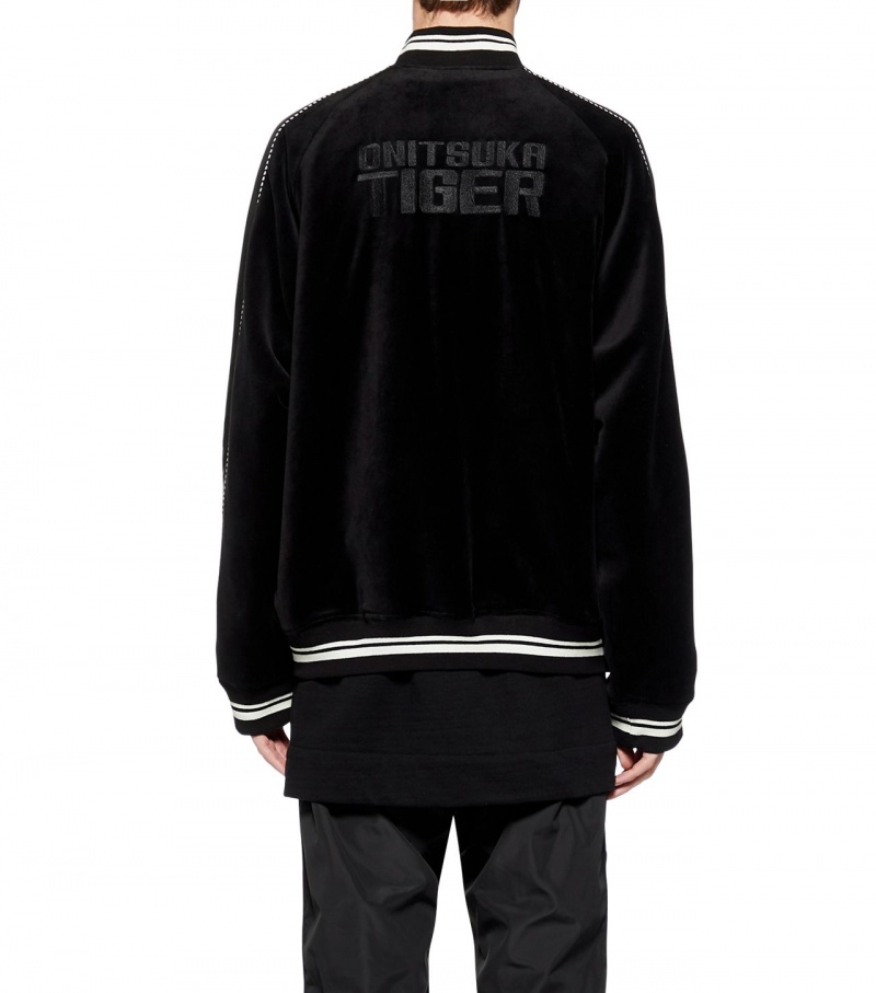 Black Onitsuka Tiger Jackets | 31047-AGYV