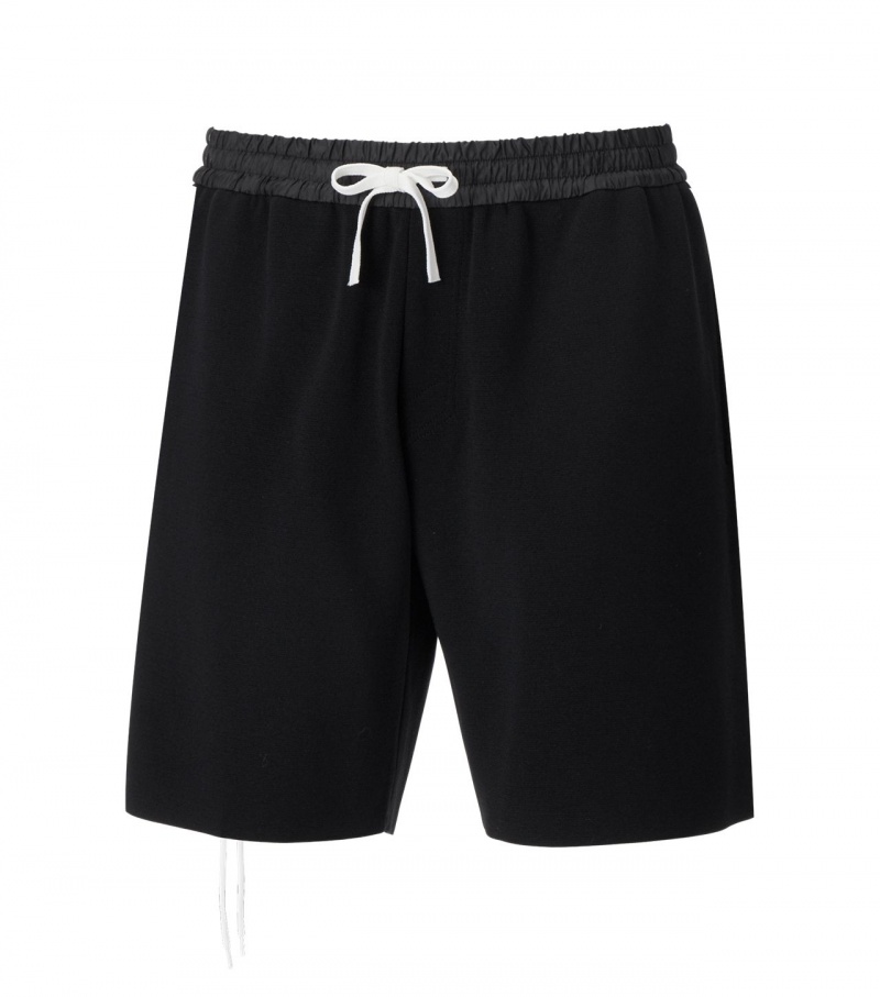 Black Onitsuka Tiger Knit Shorts | 78294-OIJZ