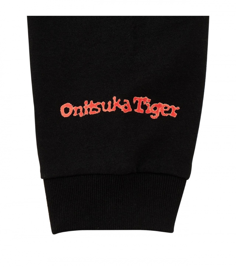 Black Onitsuka Tiger Ls T Shirts | 83620-WXOR