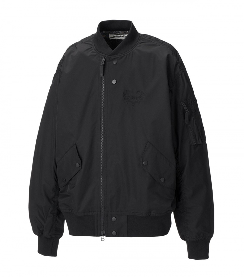 Black Onitsuka Tiger P Bomber Jackets | 17236-CTDR