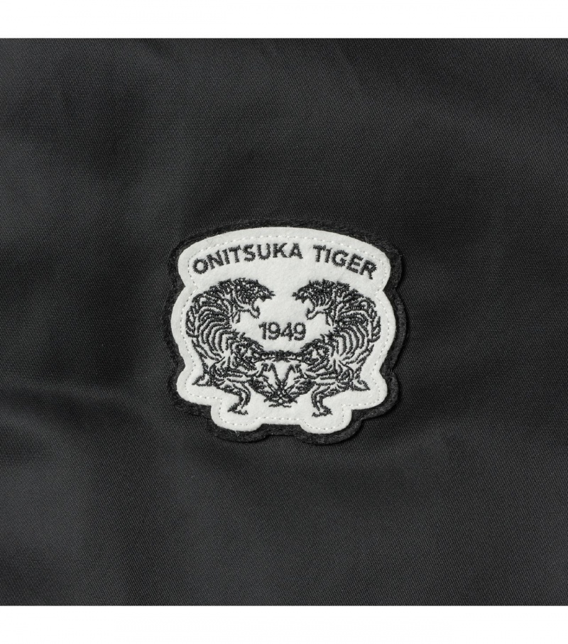 Black Onitsuka Tiger Padded Coach Jackets | 84651-FGJX