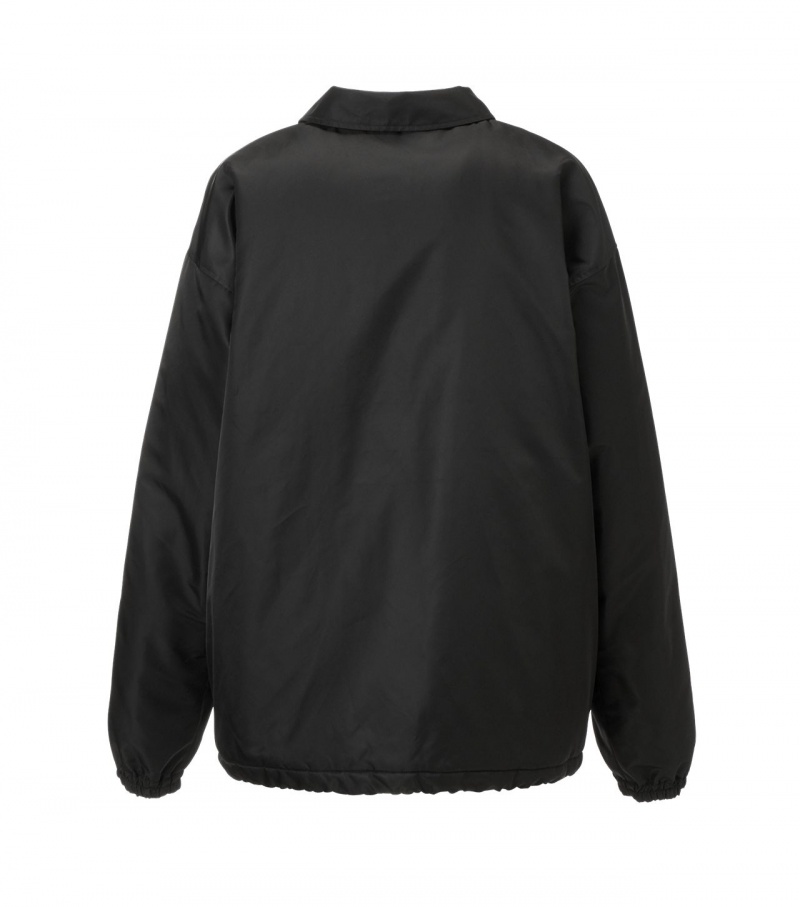 Black Onitsuka Tiger Padded Coach Jackets | 84651-FGJX