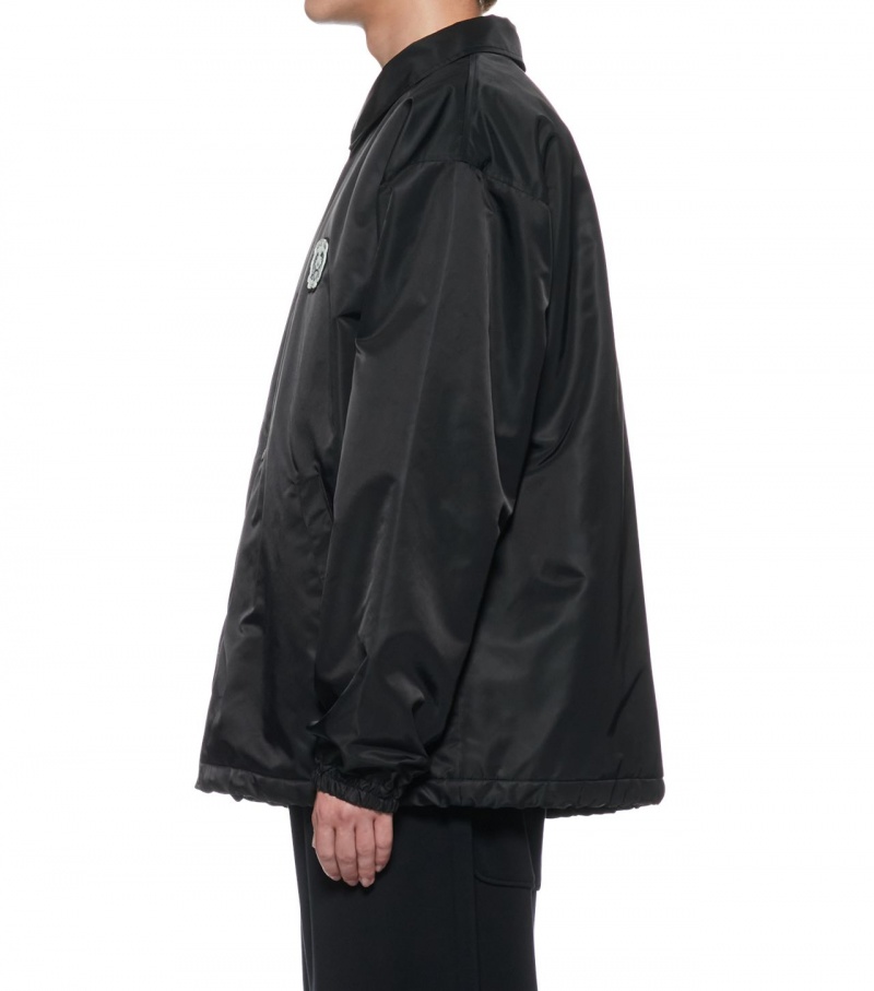 Black Onitsuka Tiger Padded Coach Jackets | 60325-DPZN