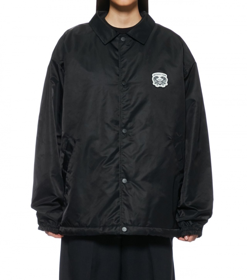 Black Onitsuka Tiger Padded Coach Jackets | 60325-DPZN