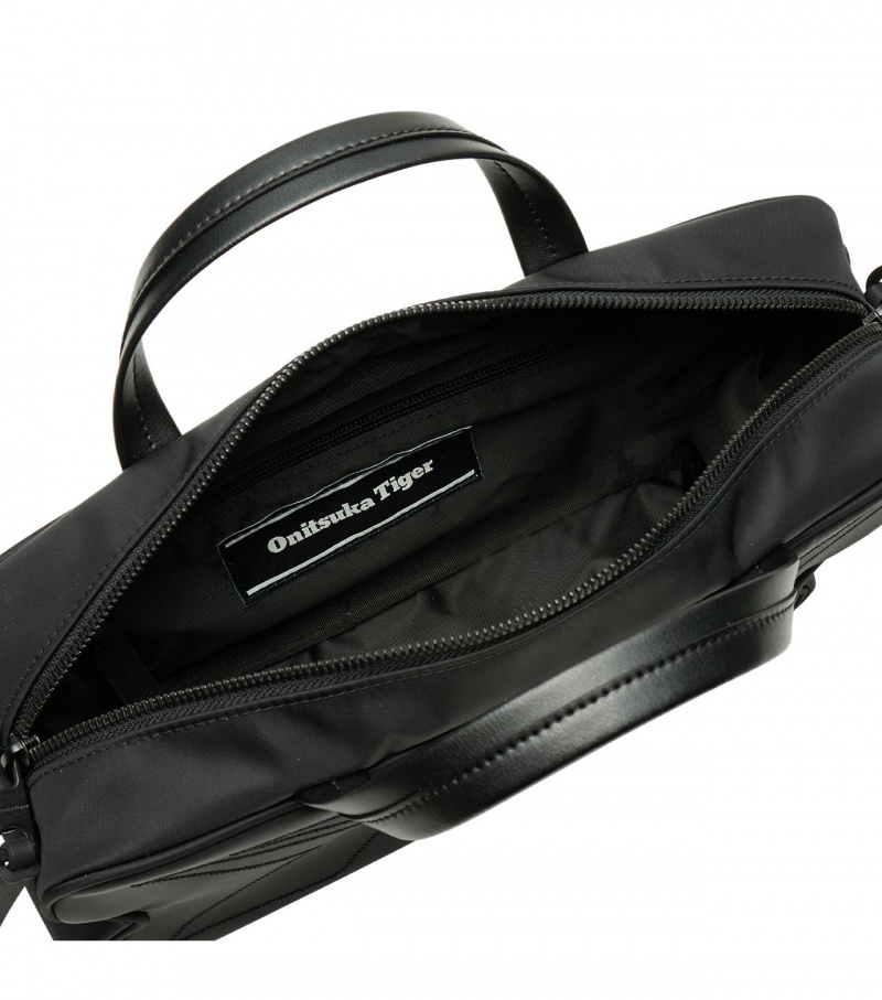 Black Onitsuka Tiger Small Shoulder Bag | 64390-OSEG