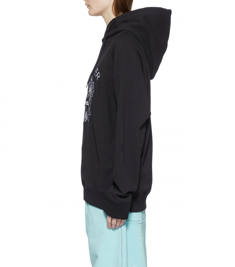 Black Onitsuka Tiger Sweat Hoodie | 04697-HKTQ