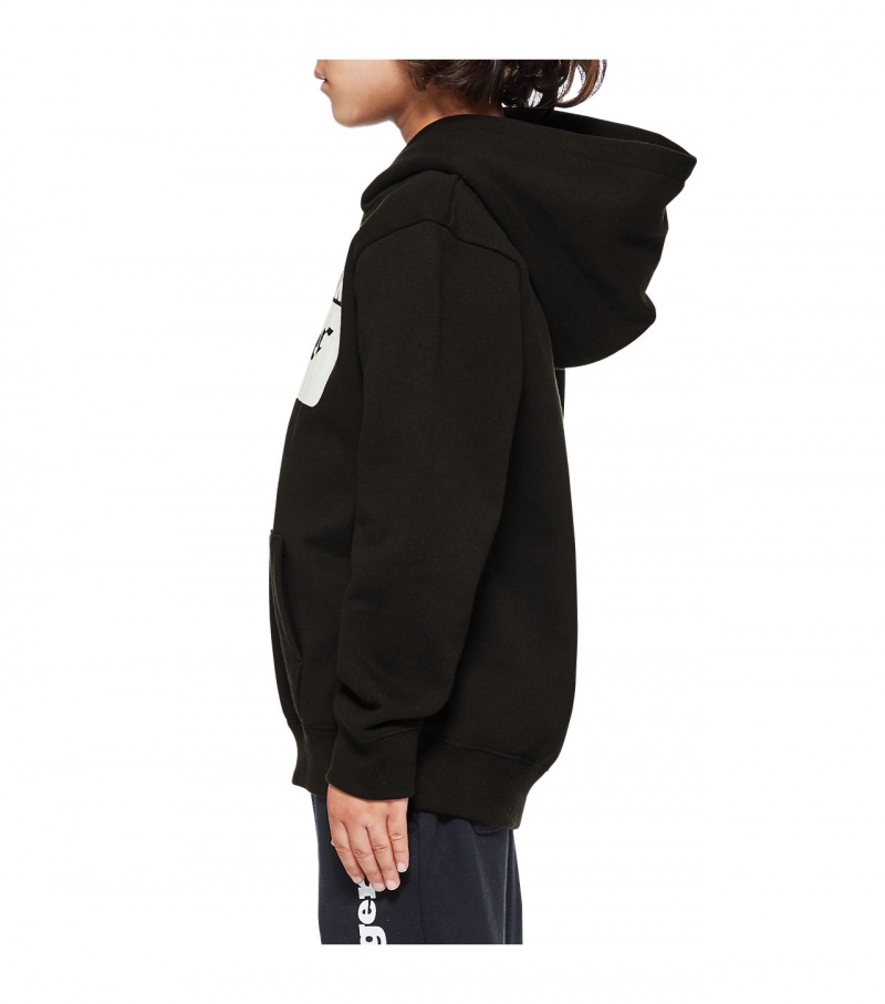 Black Onitsuka Tiger Sweat Hoodie | 92645-ACVK