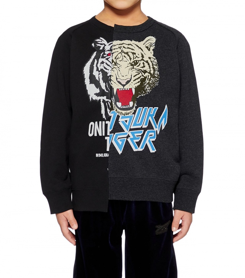 Black Onitsuka Tiger Sweat Tops | 52473-FNWX