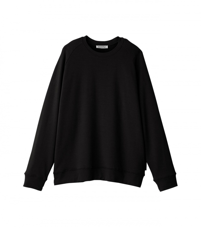 Black Onitsuka Tiger Sweatshirts | 26495-RXYM