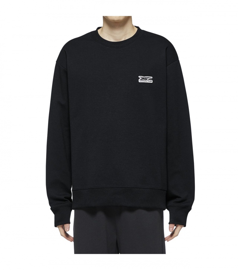 Black Onitsuka Tiger Sweatshirts | 28356-MPDR