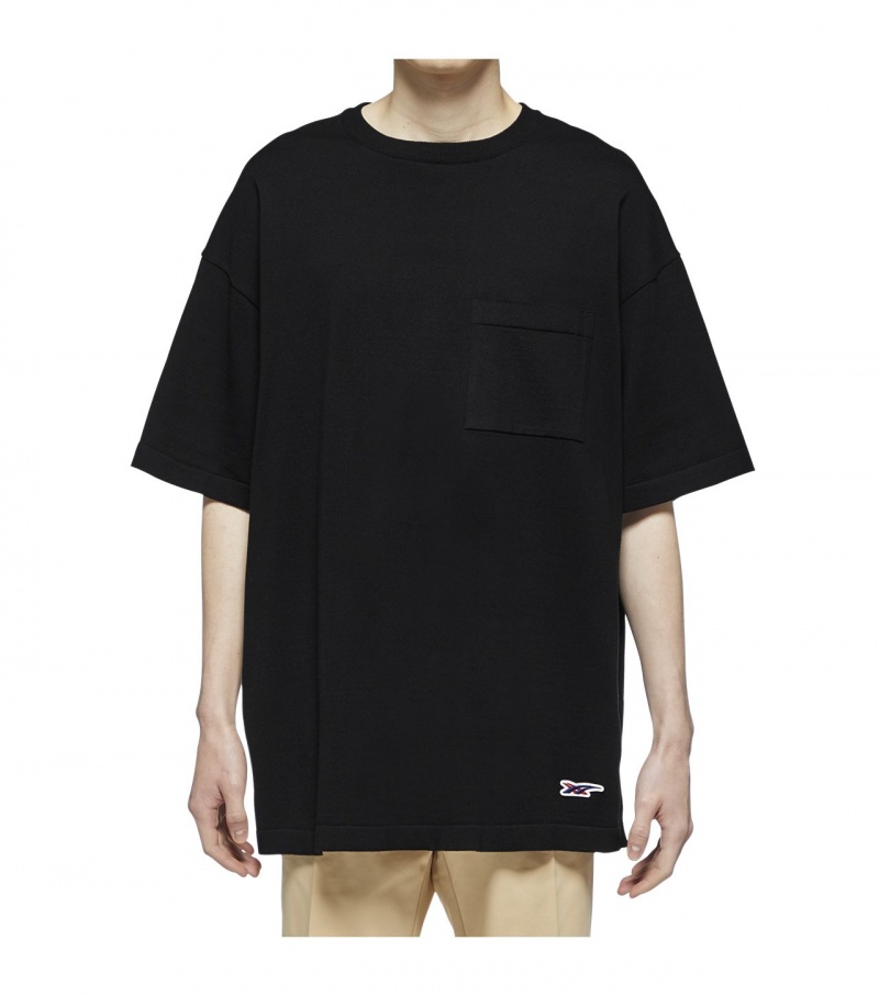 Black Onitsuka Tiger T Shirts | 36951-DGWX