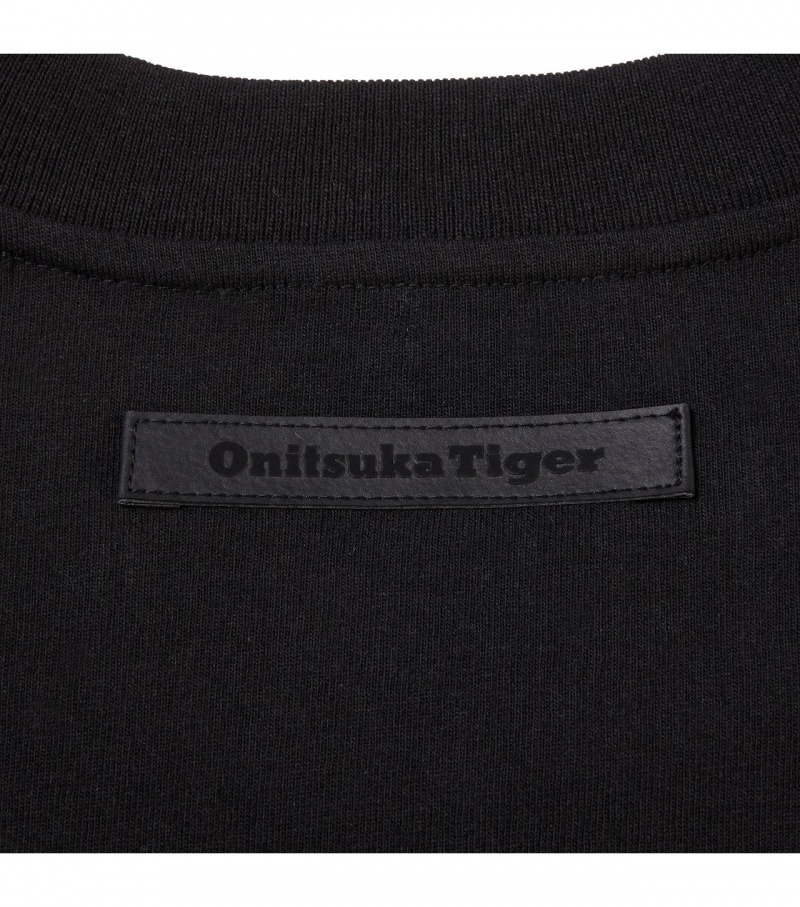 Black Onitsuka Tiger T Shirts | 39587-CXVK