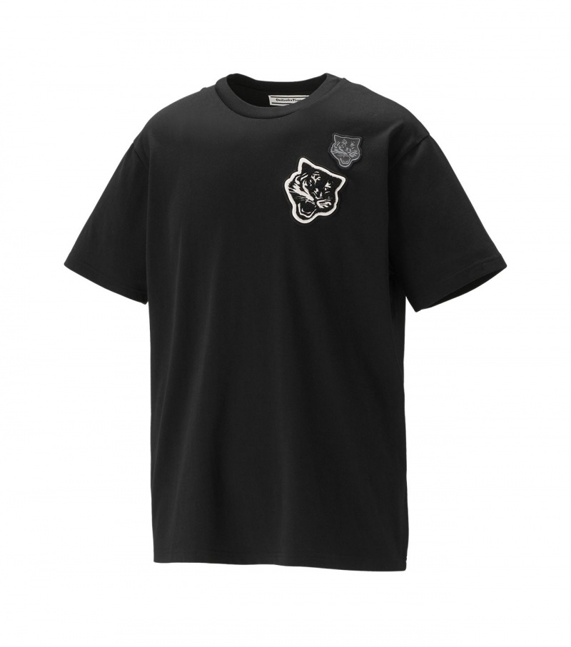 Black Onitsuka Tiger T Shirts | 58910-ATFZ